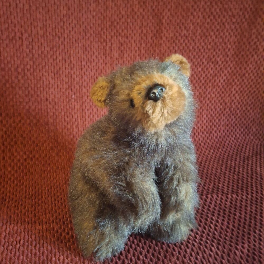 Country Critters Brown Bear Hand Puppet Plush Toy Animal 14" vgt Made in USA
